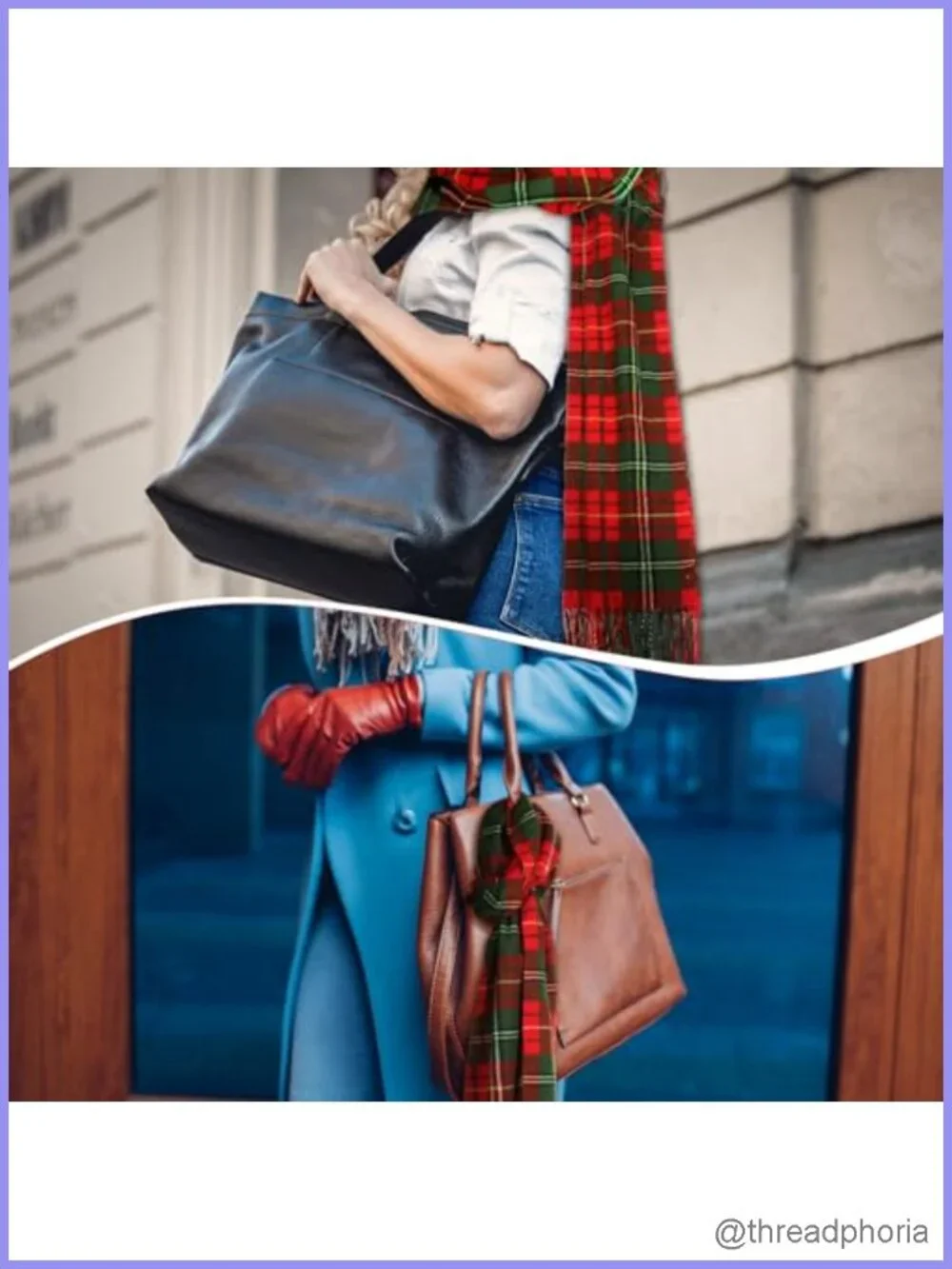 6-Pack Tartan Plaid Scarf, Acrylic Winter Shawl Wrap with Tassels, Cold Weather